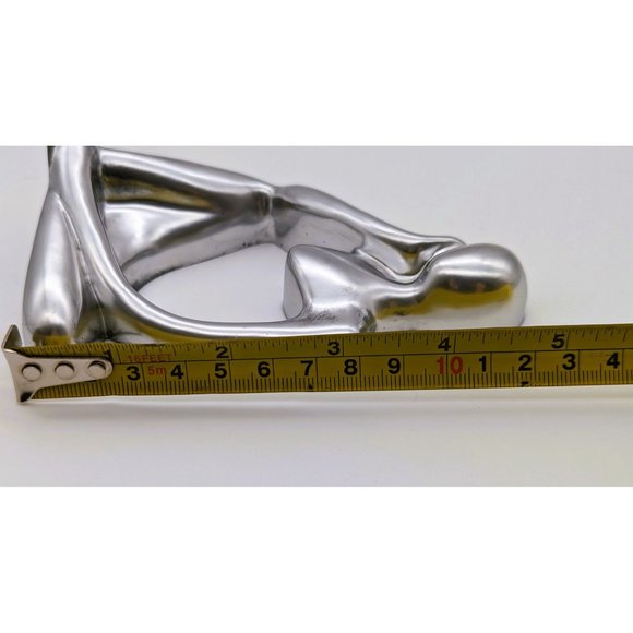 The Thinker Trio Shiny Silver Colored Figurines from Resin Handmade NEW - Picture 10 of 10